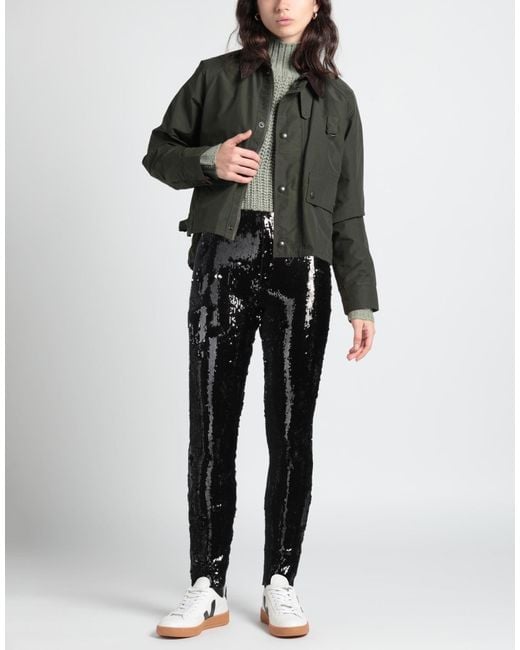 Isabel Marant Black Solid Color Sequined Slim-Fit Pants