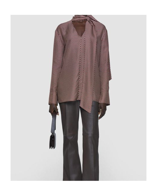 Joseph Brown Adele Printed Silk Blend Blouse