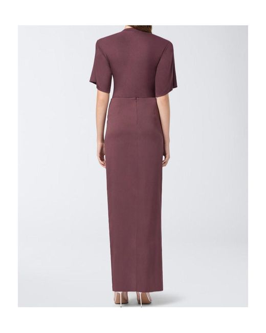 ANDAMANE Purple Phoebe Wrap Effect Midi Skirt