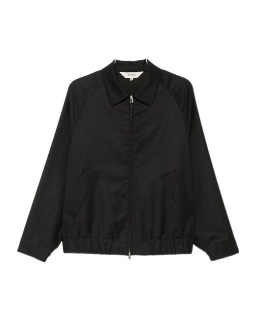 Barena Black Collared Zipup Bomber Jacket