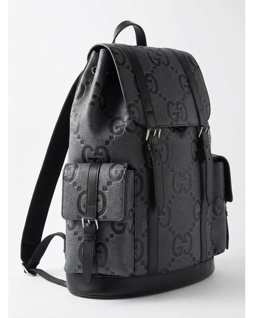 Gucci Gray Jumbo Gg Monogrammed Large Backpack for men