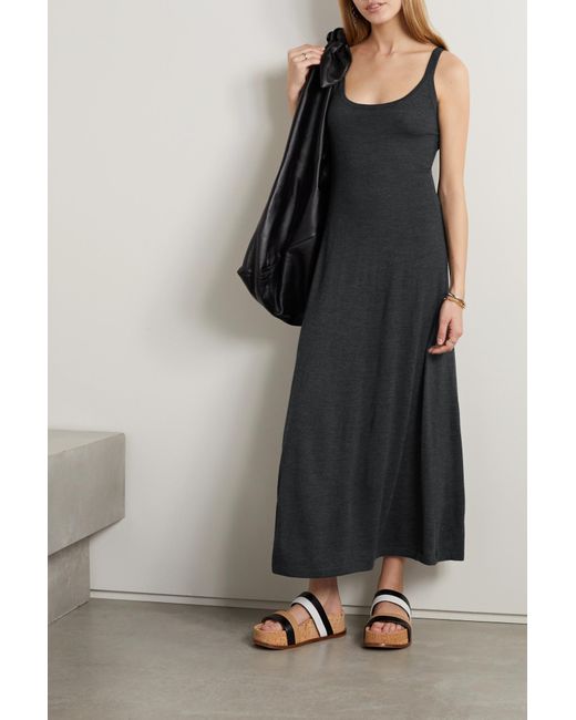 Gabriela Hearst Black Kallie Wool And Silk-Blend Jersey Maxi Dress