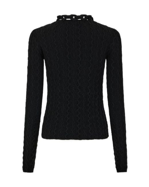 Rabanne Black Rabanne Chain-Detail High Neck Jumper