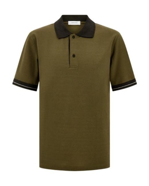 Ferragamo Green Short Sleeve Polo Shirt for men