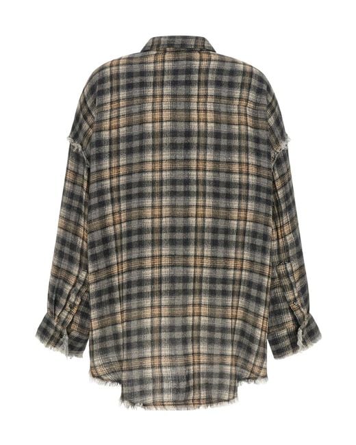 R13 Gray Plaid Shirt