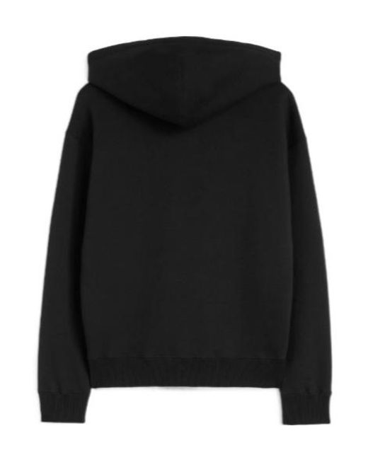 Jil Sander Black Cotton Terry Hooded Sweatshirt