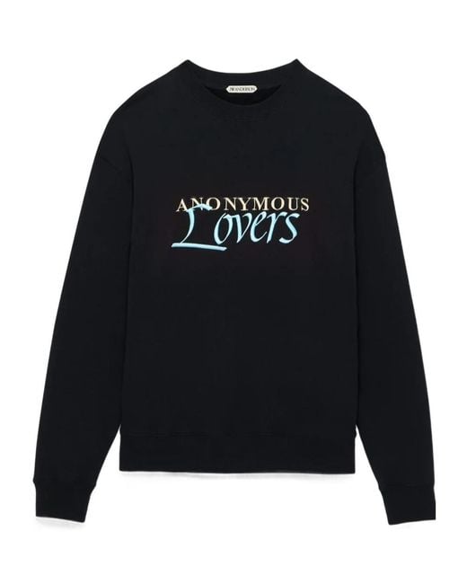 J.W. Anderson Black Jw Anderson Anonymous Lovers Sweatshirt for men