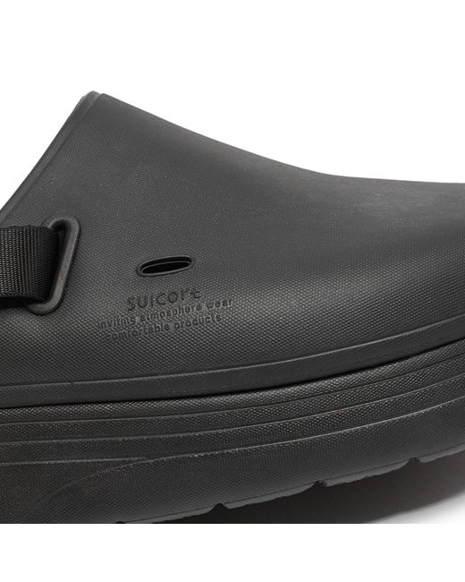 Suicoke Black Round-Headed Slippers for men