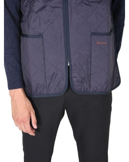 Barbour Blue Quilted Sleeveless Jacket for men