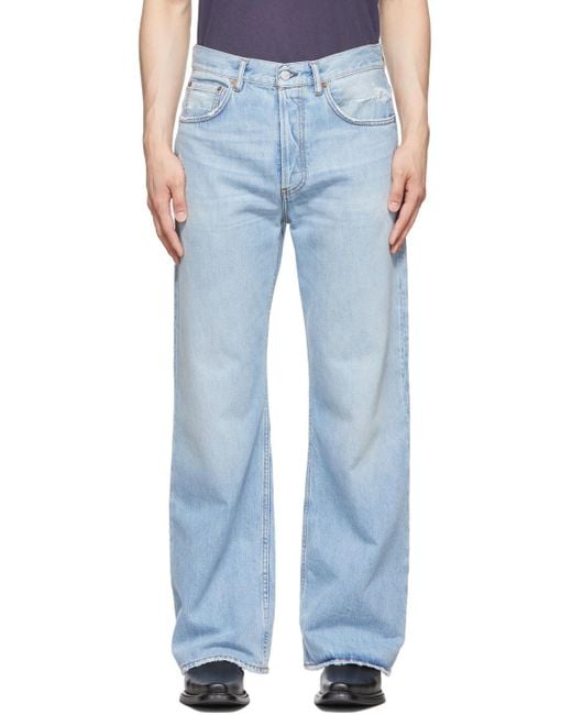 Acne Blue Loose Fit Jeans for men
