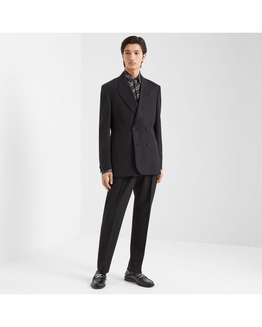 Fendi Black O'Lock Logo-Plaque Loafers for men