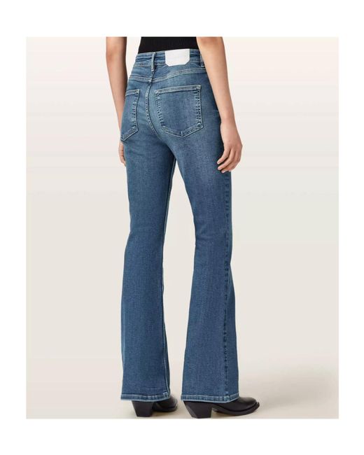 AllSaints Blue Maisie Flared Jeans