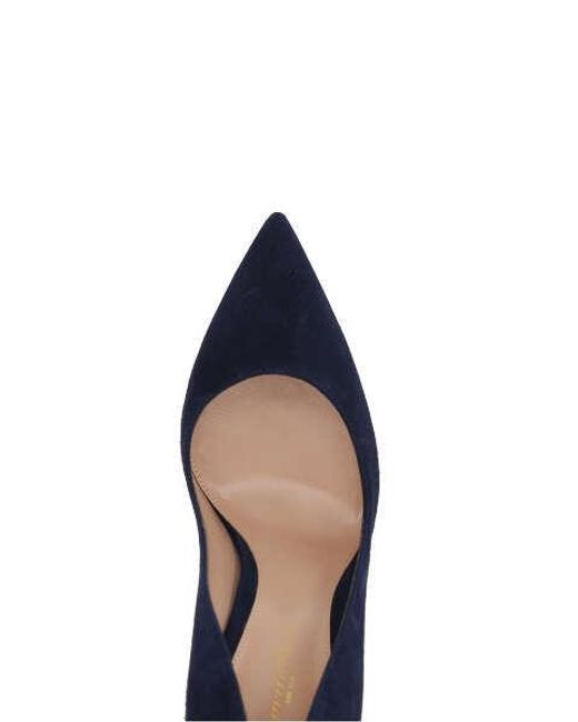 Gianvito Rossi Blue Pointed Suede Pumps