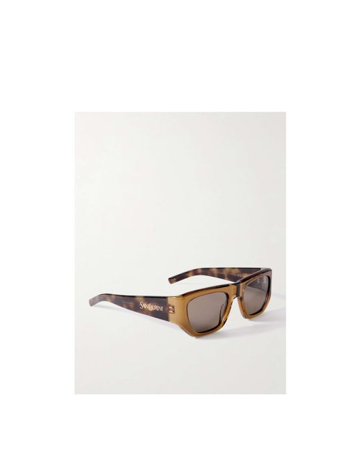 Saint Laurent White Eyewear Square Frame Sunglasses