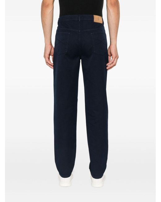 Brunello Cucinelli Blue Cotton Trousers for men