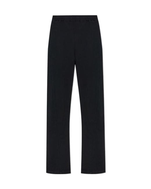 MM6 by Maison Margiela Black Numeric Embroidered Sweatpants for men
