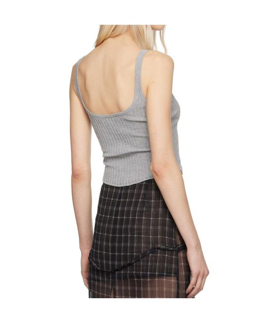 KNWLS Gray Ribbed Knit Vest