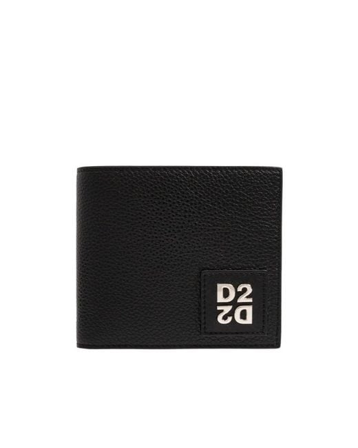 DSquared² Black Logo Wallet for men