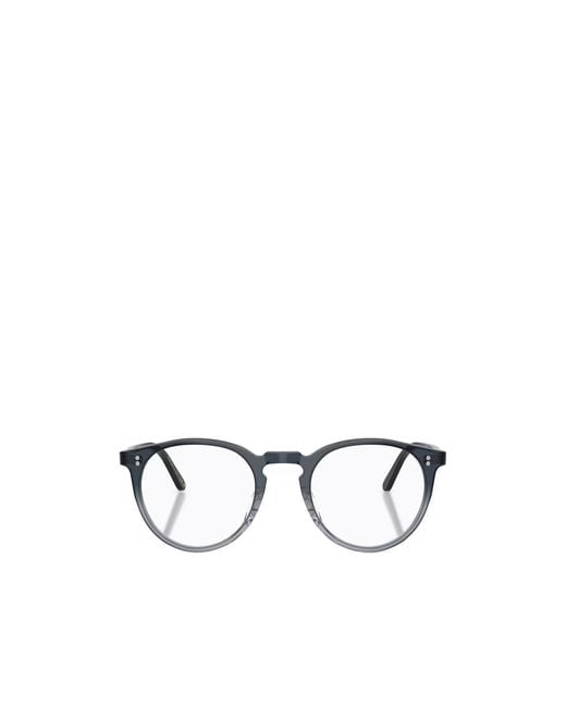 Oliver Peoples Metallic Oval Frame Glasses for men