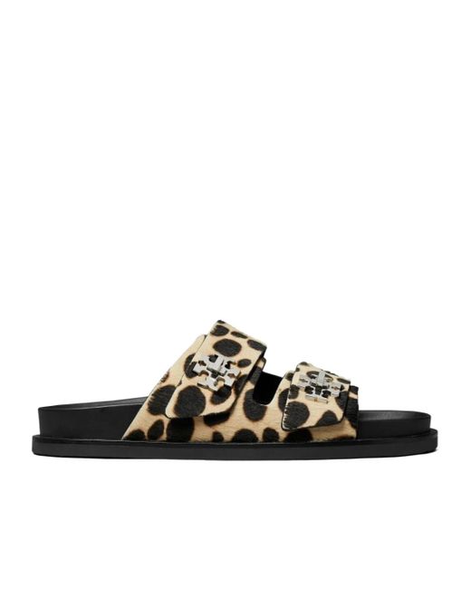 Tory Burch Black Turnlock Sport Slides