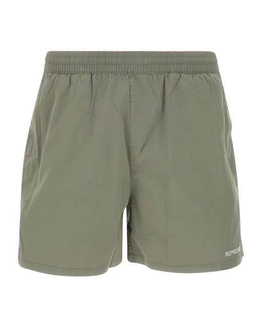 Represent Green Serif Shorts for men