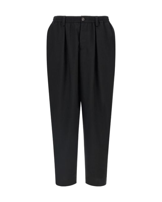 Marni Black Tapered Casual Pants for men