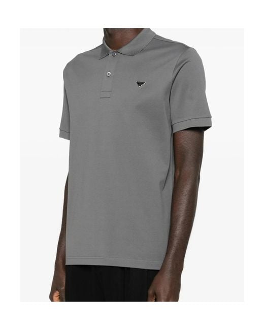 Prada Gray Polo Shirts for men
