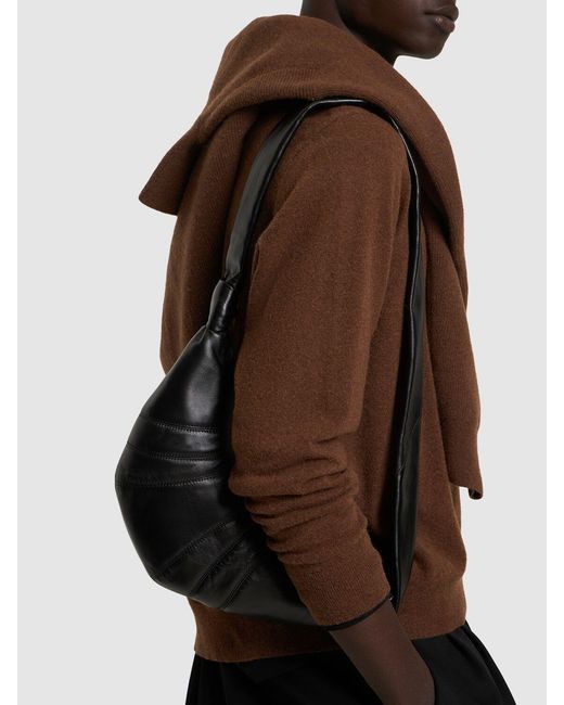 Lemaire Black Medium Zipper Horn Shoulder Bag for men