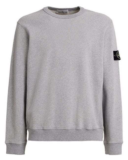 Stone Island Black Brushed Cotton Sweatshirt for men