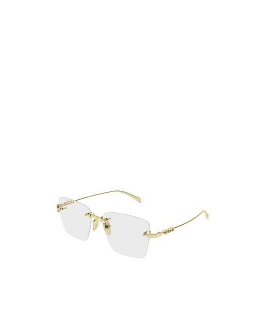 Gucci White Eyewear Rectangular Frame Glasses