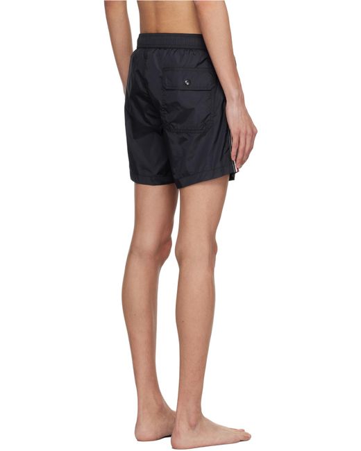 Moncler Blue Logo Patch Boxer Swim Shorts for men