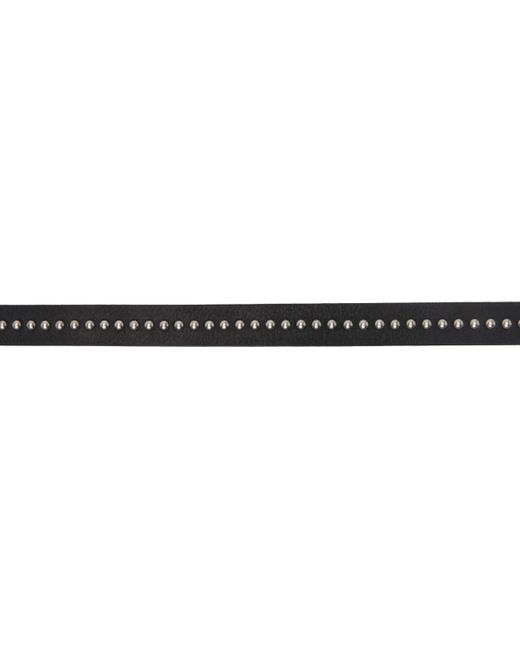 Palm Angels Black Linear Studs Belt for men