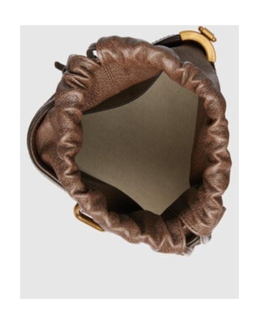 Gucci Brown Ophidia Gg-Canvas Bucket Bag