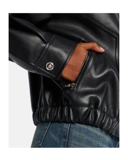 Versace Black Zip Leather Jacket
