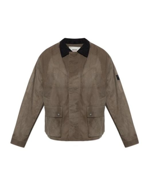 Zadig & Voltaire Brown Konnice Canvas Jacket for men