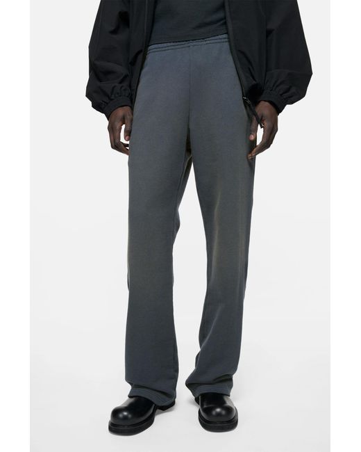 Acne Gray Fleece Trousers With Stamp Logo for men