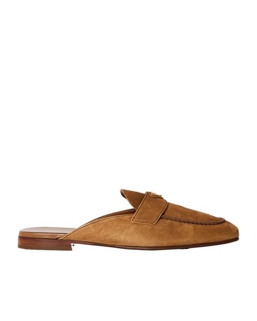 Prada Brown Simple Casual Flat Shoes