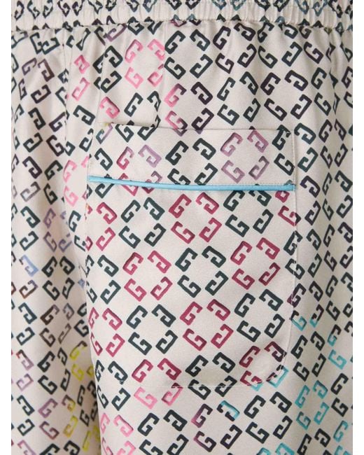 Givenchy Multicolor Logo Printed Drawstring Bermuda Shorts for men