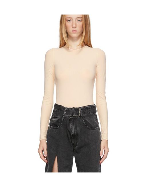 Maison Margiela Black Four-Stitch Long-Sleeved Bodysuit