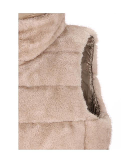 Herno Natural Zip-Up Sleeveless Down Jacket