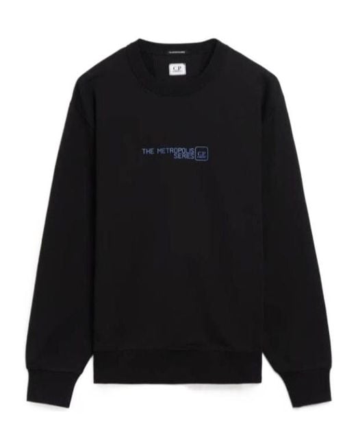 C P Company Black The Metropolis Series Sweatshirt for men