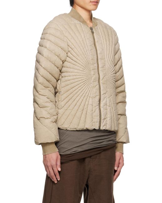 Moncler Brown Radiance Flight Padded Bomber Jacket for men