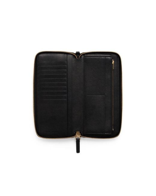 Marc Jacobs Black The Continental Zipped Wallet