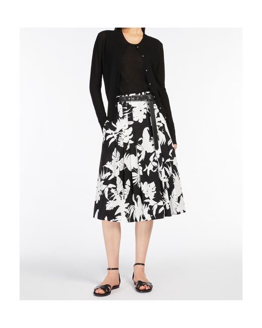 Max Mara Black Viscose Yarn Cardigan