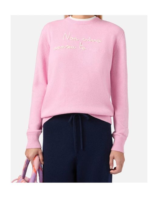 Mc2 Saint Barth Pink Crew Neck Sweater