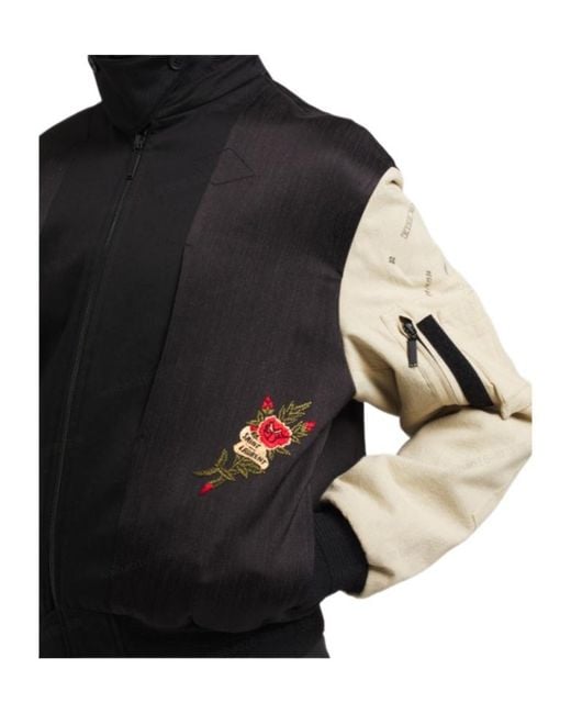 Saint Laurent Black Twotone Flight Jacket