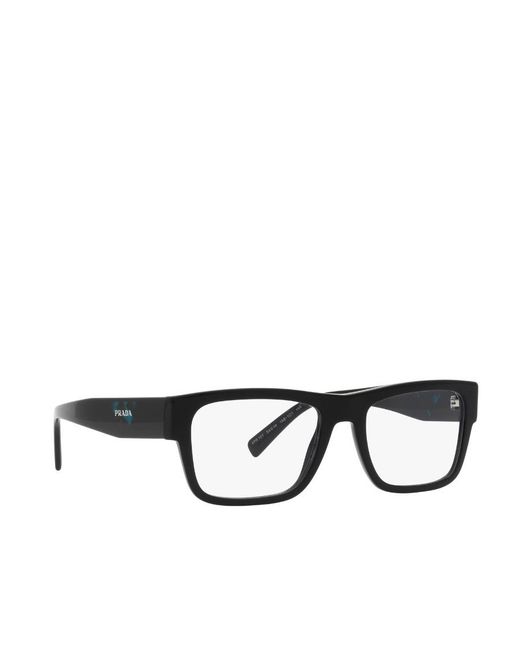 Prada White Eyewear Rectangular Frame Glasses for men