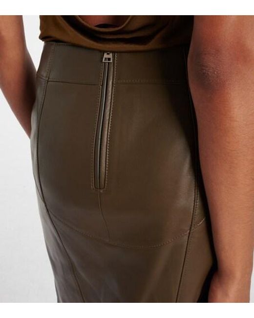 Tom Ford Brown Leather Miniskirt