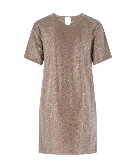GIUSEPPE DI MORABITO Natural Studded Shift Dress