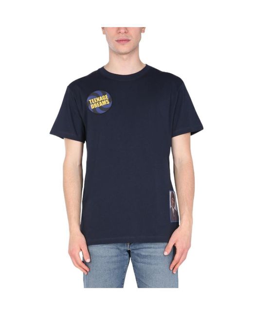 Raf Simons Blue Teenage Dreams T-Shirt for men
